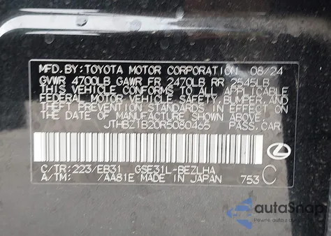 2024 Lexus Is 350 F Sport Design from USA, damaged, VIN JTHBZ1B20R5080465